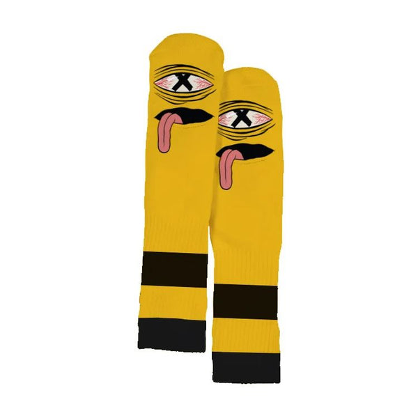 Toy Machine Crossed Out Sock Mustard