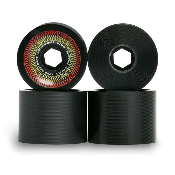 Spitfire 80HD Super Wide (Black) Skateboard Wheels - 62mm