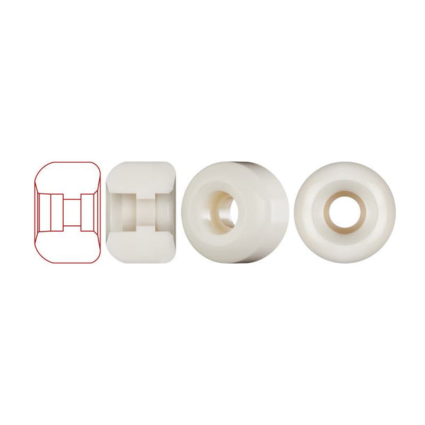 Powell-Peralta Dragon Formula AA Nano Cubic • x 36mm • 93A • Off White / Red Skateboard Wheels - 52mm