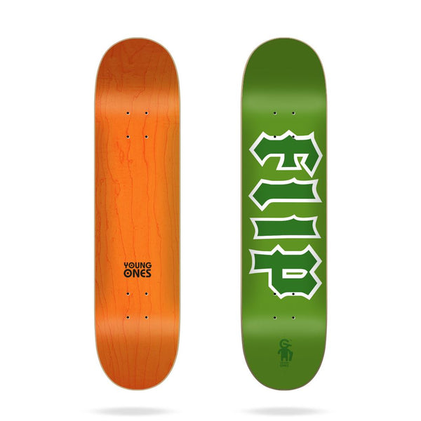 Flip Team Cancelled Youg One Green Flip Skateboard Deck - 7.6