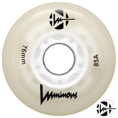 Luminous Led Inline Wheel (Set of 4 Wheels) - White Glow - 76Mm/85A - Skatewarehouse.co.uk