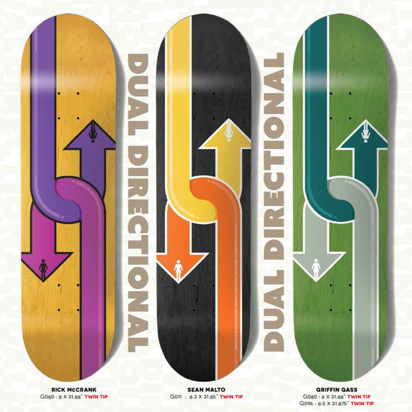 Girl Dual Directional Rick McCrank Twin Skateboard Deck - 8.5