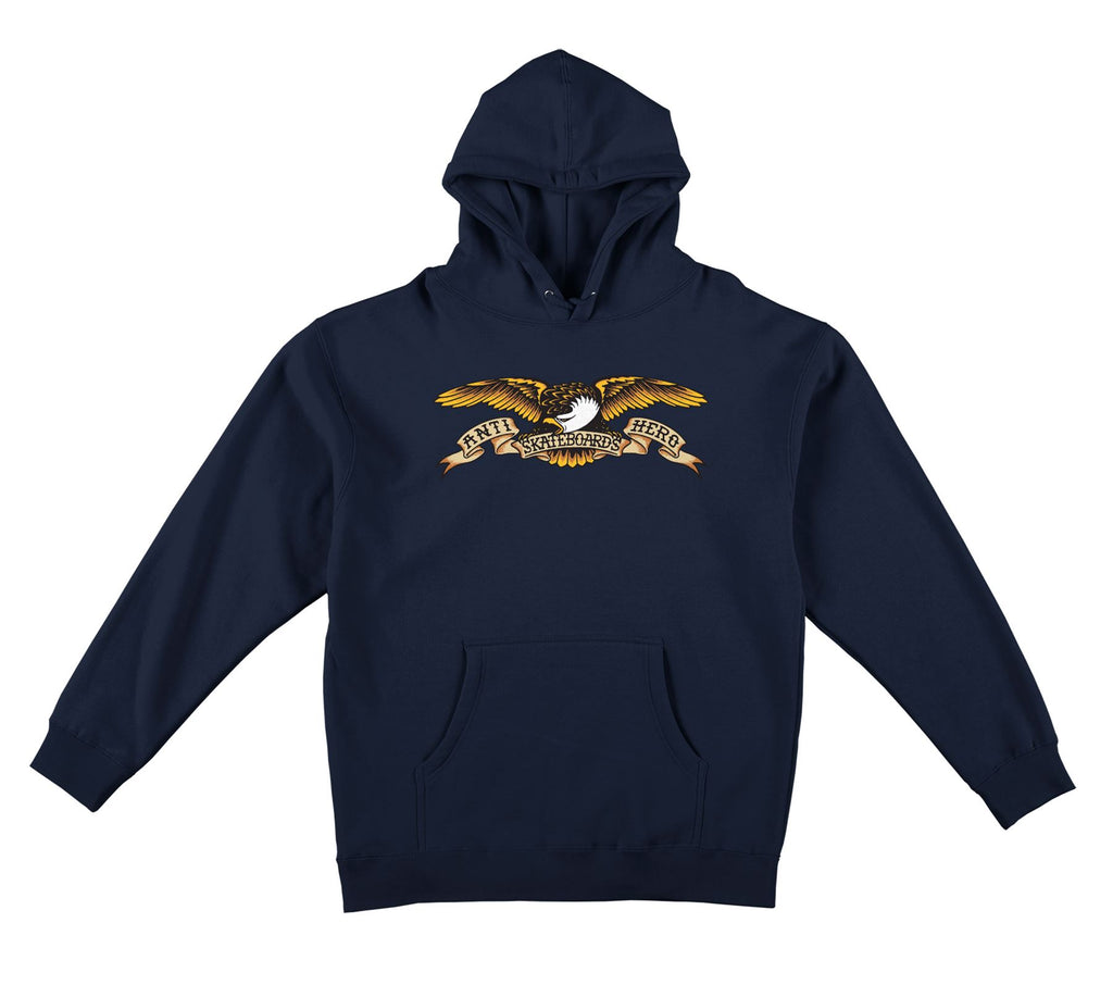 Anti Hero Eagle(Black Multi) Hoodie (Classic Navy W / Black Print)