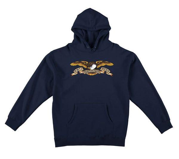 Anti Hero Eagle(Black Multi) Hoodie (Classic Navy W / Black Print)
