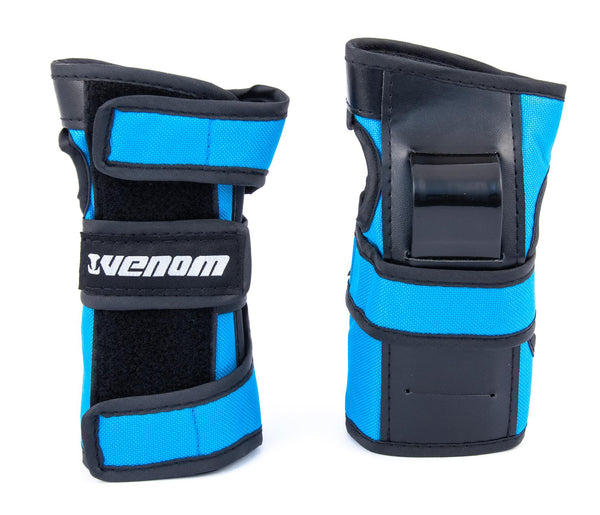 Venom Triple Knee/Elbow/Wrist Pad Set - Blue Black - Skatewarehouse.co.uk