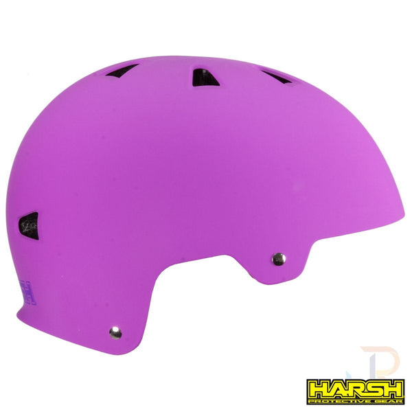Harsh ABS Helmet - Pastel Pink with Purple Straps