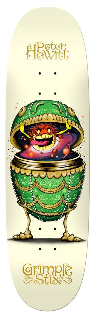 Anti Hero Hewitt Grimple Stix Fabrage Egg (Cream) Skateboard Deck - 8.75" - Skatewarehouse.co.uk