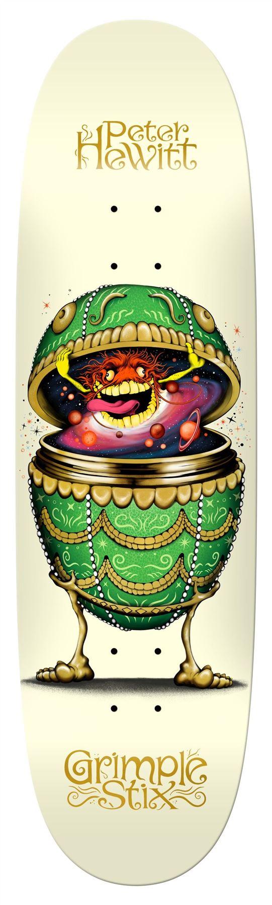 Anti Hero Hewitt Grimple Stix Fabrage Egg (Cream) Skateboard Deck - 8.75