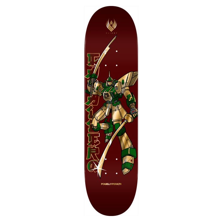 Powell Peralta FLIGHT Steve Caballero • Gundam • • Burgandy / Gold Foil Skateboard Deck - 8.25"