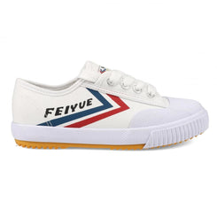 Feiyue Footwear Fe Lo 1920 Canvas Kids Martial Arts/Gym/Lifing Shoes - White / Blue / Red - Skatewarehouse.co.uk