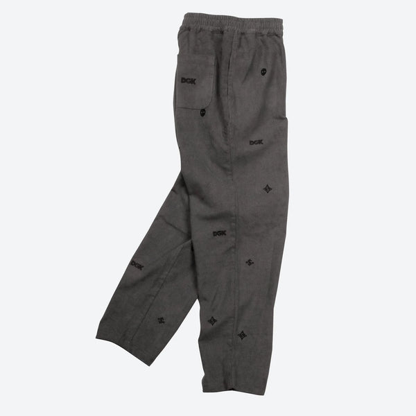 DGK Monogram Corduroy Pant Charcoal - Skatewarehouse.co.uk