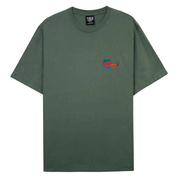 Tired Music Tee Green