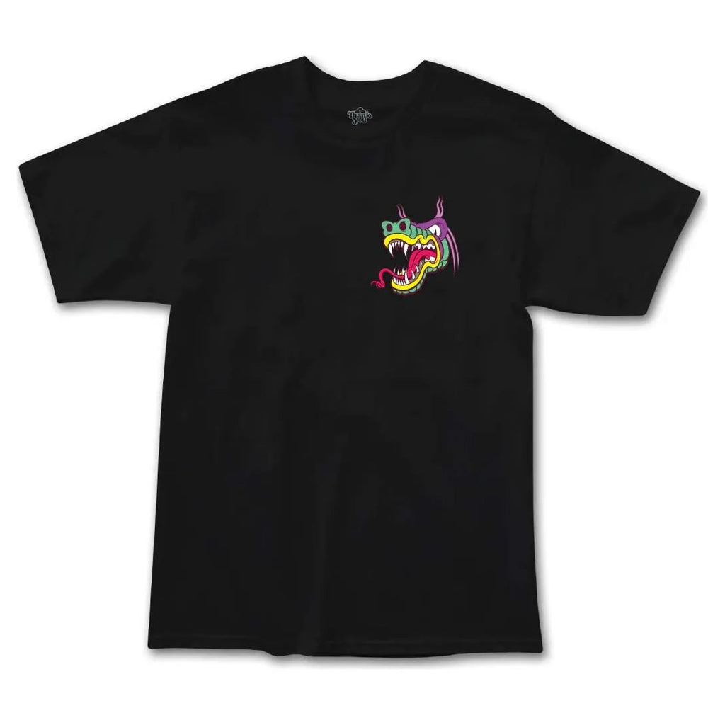 Thank You Dragon Snap Tee Black - Skatewarehouse.co.uk