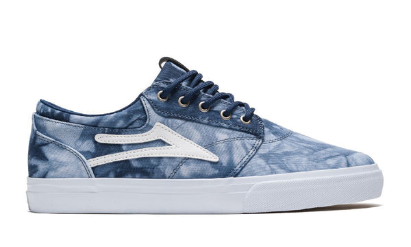 Lakai Griffin Navy Tie Dye Textile Skate Shoes - Skatewarehouse.co.uk