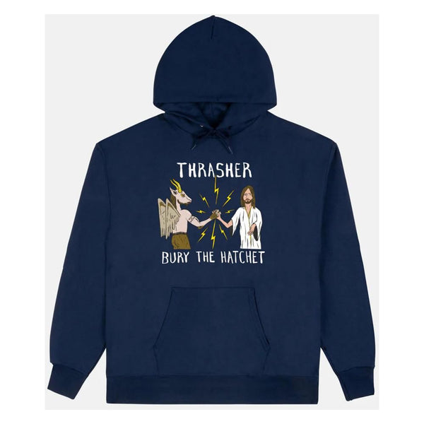 Thrasher x Toy Machine Hoody B.T.H - Navy - Skatewarehouse.co.uk