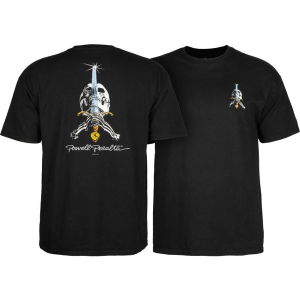 Powell Peralta Skull and Sword Tee Black - Skatewarehouse.co.uk