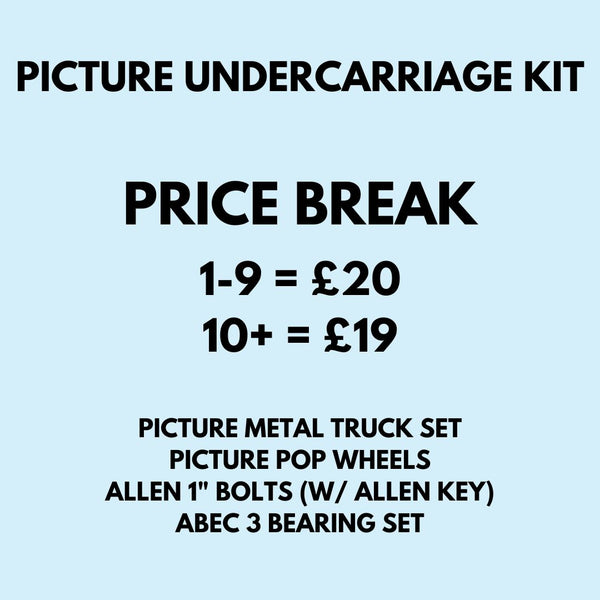 Picture Silver Undercarriage Kit - 54mm Skateboard Trucks (Pair)