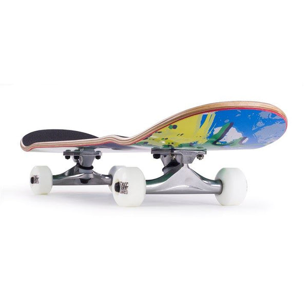 Enuff Splat Green / Blue Complete Skateboard Bundle - SFR Helmet & Pads - 7.75