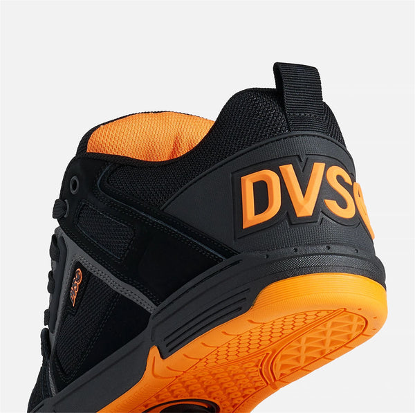 DVS Comanche Skate Shoes Black Charcoal Orange