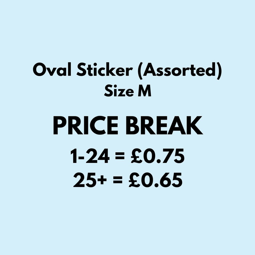 Real Oval Sticker (Assorted) - Size - M
