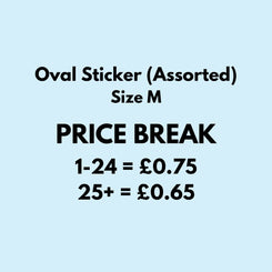 Real Oval Sticker (Assorted) - Size - M