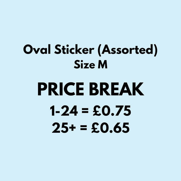 Real Oval Sticker (Assorted) - Size - M