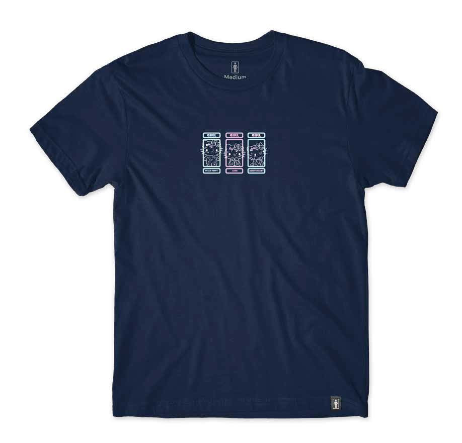 Girl x Hello Kitty 50th Squad Tee Navy - Skatewarehouse.co.uk