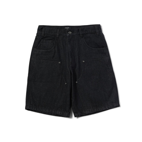 HUF Classic H Double Knee Denim Short (Black Denim)