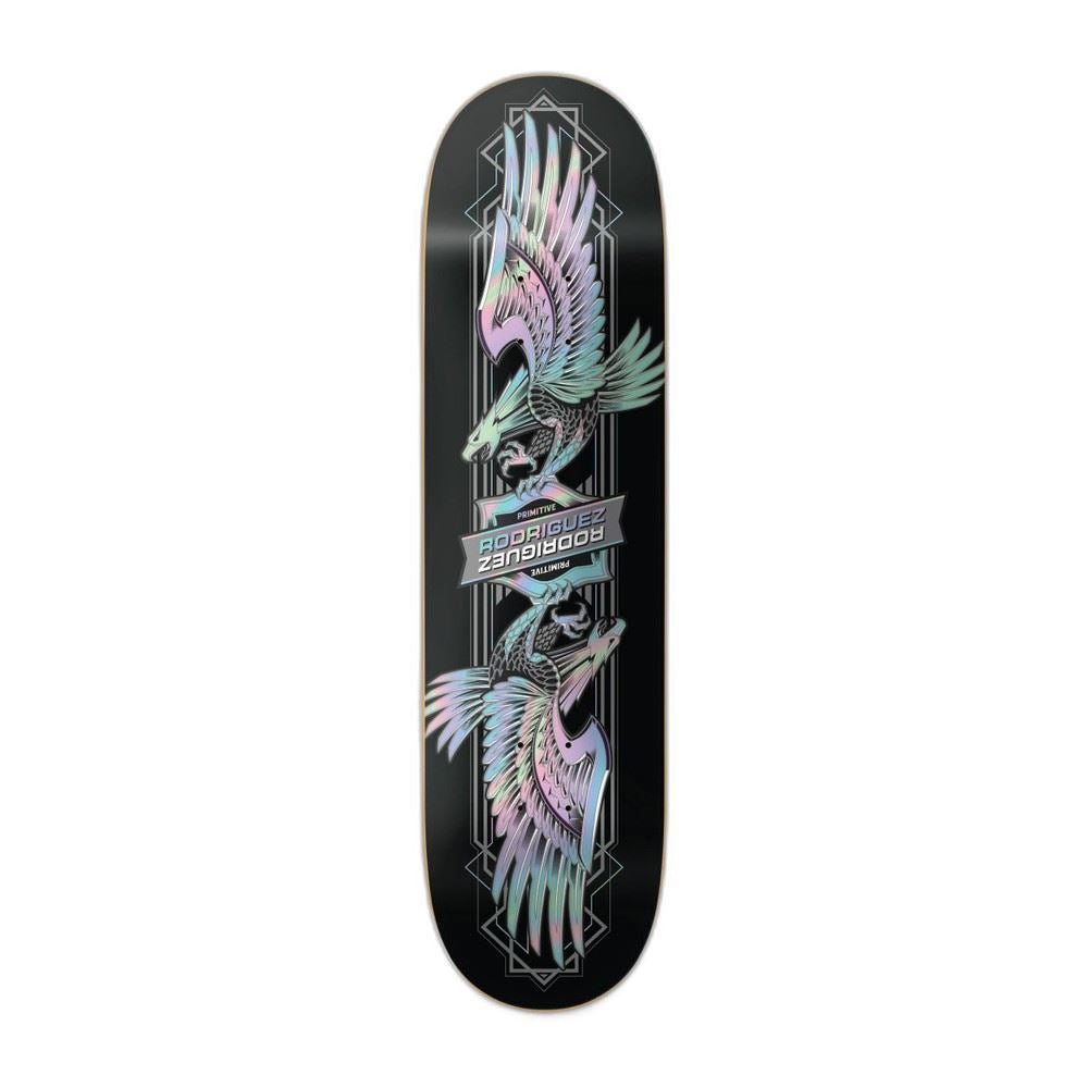 Primitive Rodriguez Twin Nose Eagle Black Skateboard Deck - 8.25"