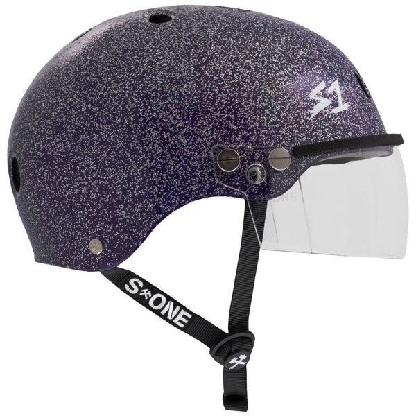 S1 Lifer Helmets inc Visor - Purple Glitter