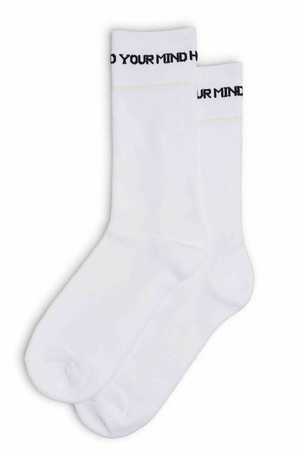 Reverse Terry Sock (White)