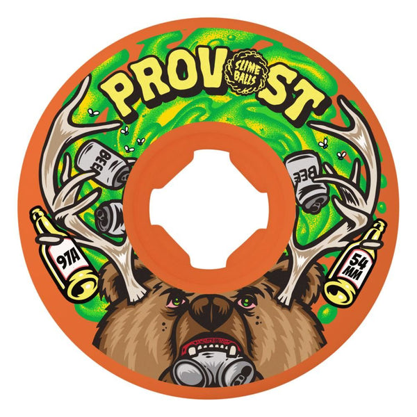 Slime Balls Skateboard Wheels Collin Provost Beer Guest - Orange - Skatewarehouse.co.uk