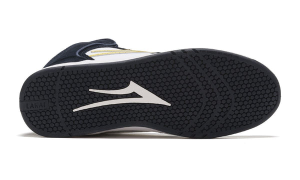 Lakai Telford Navy White Suede Skate Shoes - Skatewarehouse.co.uk
