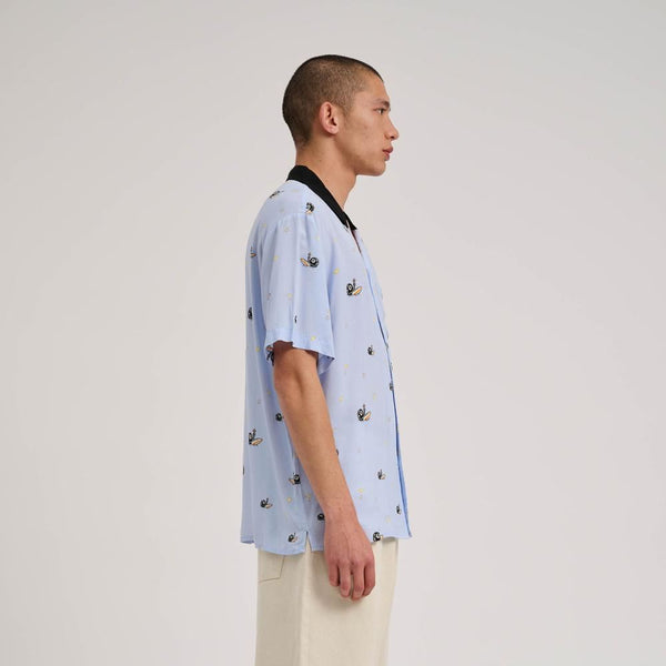 Santa Cruz Shirt Winkowski Surf SS Shirt - Fresh Blue - Skatewarehouse.co.uk