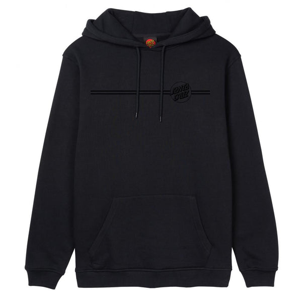 Santa Cruz Hood Tonal Opus Dot Stripe Hood - Black - Skatewarehouse.co.uk
