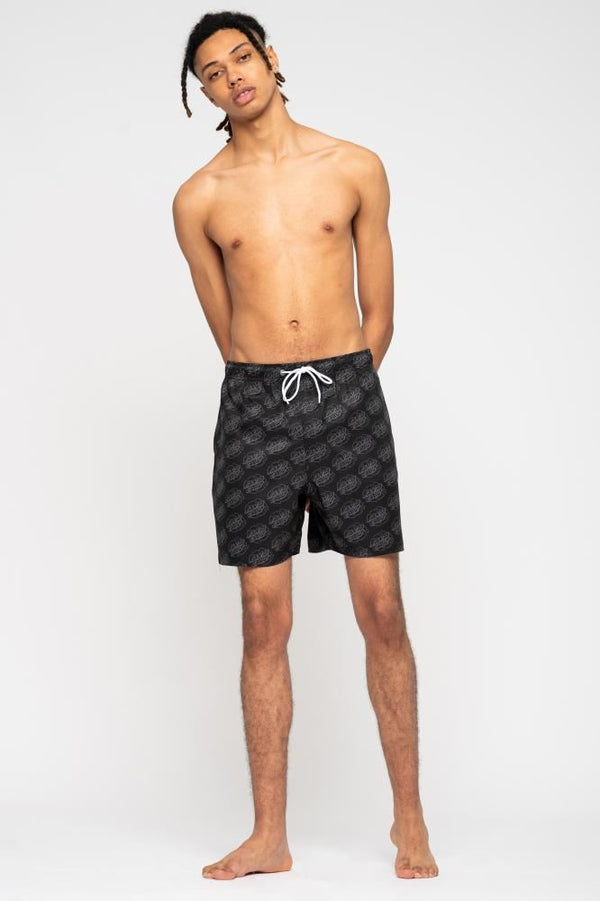 Santa Cruz Shorts Broken Dot Swim Short - Black - Skatewarehouse.co.uk