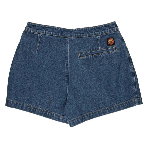 Santa Cruz Womens Shorts Classic Label Skort - Classic Blue - Skatewarehouse.co.uk