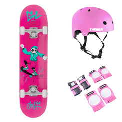 Enuff Skully Pink Complete Skateboard Bundle - 7.75"