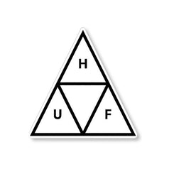 HUF Triple Triangle Sticker (White) - One Size