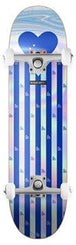The Heart Supply HS Blue Stripes Foil Blue x Venom Custom Complete Skateboard - 8.25" - Skatewarehouse.co.uk