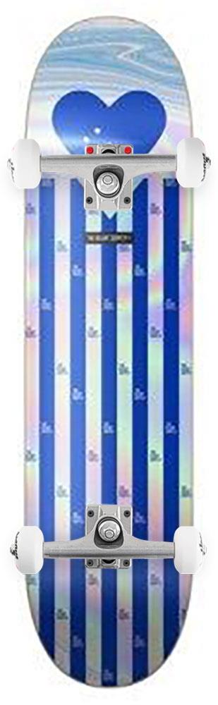 The Heart Supply HS Blue Stripes Foil Blue x Venom Custom Complete Skateboard - 8.25