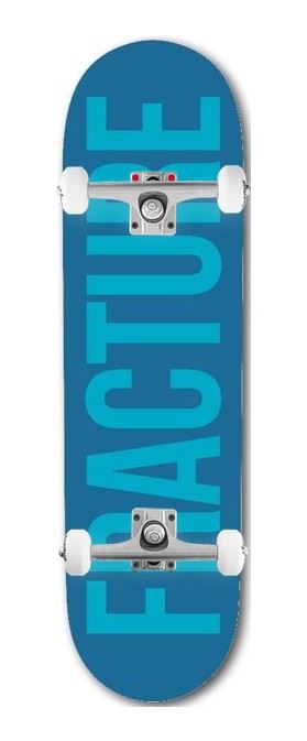 Fracture Fade Teal Custom Complete Skateboard -  8.25