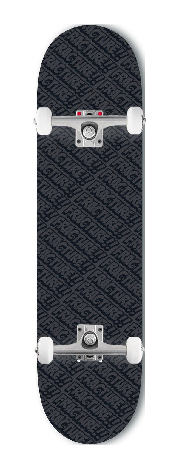 Fracture All Over Comic Black Custom Complete Skateboard -  8.25