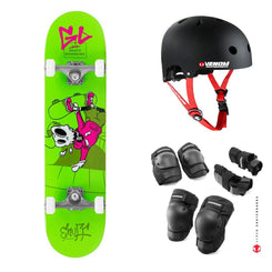 Enuff Skully Green Complete Skateboard Bundle - 7.75"