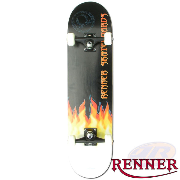 Renner A Inc Abec 5 & Black Trucks - A13 Flame Complete Skateboard - 7.75