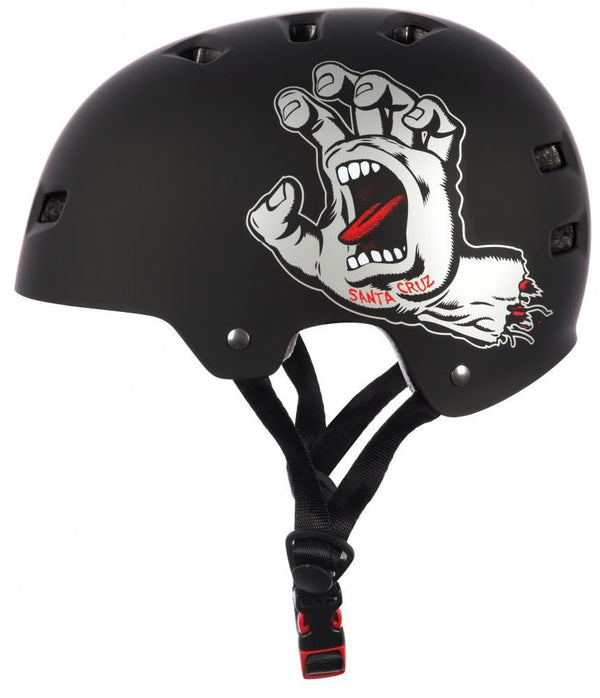 Bullet x Santa Cruz Helmet Screaming Hand - Matt Black - Skatewarehouse.co.uk