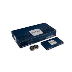 Mosaic Super 1 Abec 7 Silver Black Mosaic Bearings - Skatewarehouse.co.uk