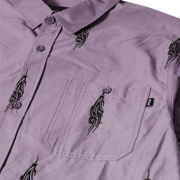 Larkin Embroidered Work Shirt (Dust Purple)