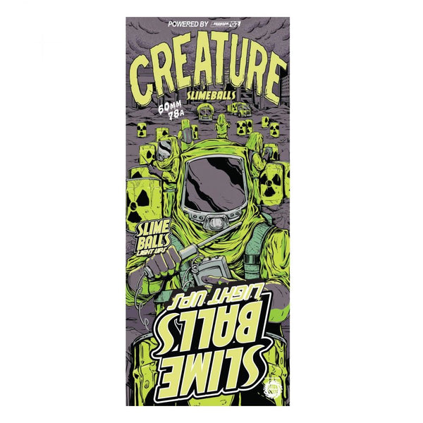Slime Balls Skateboard Wheels Creature Atomic Light up 78a - Green - Skatewarehouse.co.uk