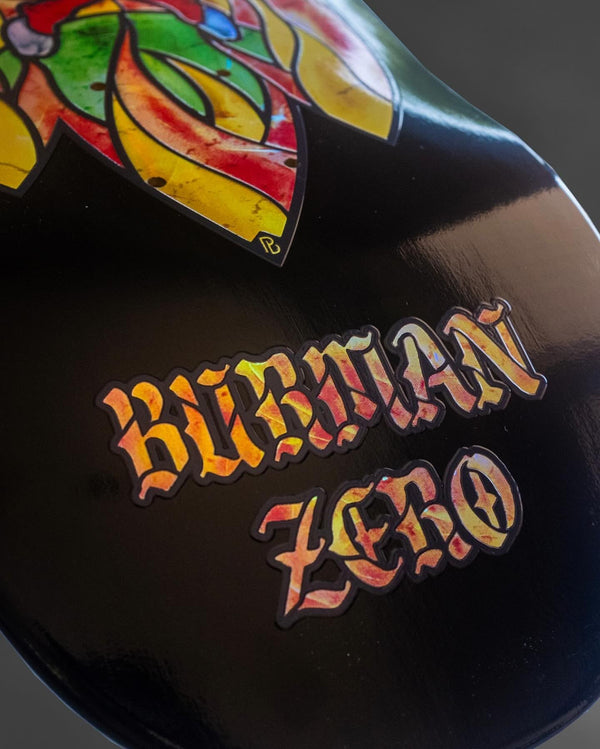 Zero Skateboard Stained Glass Dane Burman Skateboard Deck - 8.625